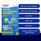 Equate Neti Pot With 50 Saline Packets Nasal Wash System For Sinus Congestion Re