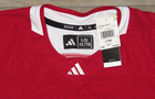 Adidas Aditeam Red Stk Practice 3-stripe Hockey Jersey  55 Youth Size L xl