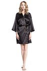 Women s Kimono Bridesmaid Robe Sleepwear Bathrobes Silk Blank Satin Robes-3xl