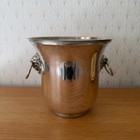 French Silver Plated Champagne Ice Bucket Veuve Clicquot Lion Handles 0810261