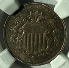 1867 Shield Nickel No Rays- Ngc Ms 61 - Free Shipping