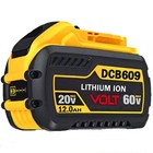 2 Pack 12ah Dcb609-2 For Dewalt Dcb615 20v 60v Max Flexvolt Li-ion Battery