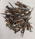 Lot Of 100  New  Rusty  Used Horseshoe Nails -  Arts Crafts Supply - Ships Free