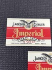 Vtg Jackson Koehler Imperial Cream Beer Label Lot Ephemera Erie Brewing Pa