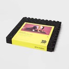Interlocking Floor Tiles - Premium Eva   Rubber Black 24  X 24  All In Motion