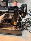 Vintage Singer 221 Featherweight Sewing Machine Case Pedal Tested Usa Works