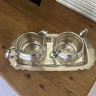 Sterling Silver Sugar And Cream Server By Gorham  909   910  With Tray