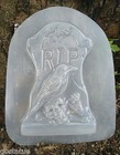 Plaster Concrete Free Standing Mini Tombstone Raven Poly Plastic Mold 6 h X 4 w