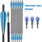 Carbon Crossbow Bolts 20 Inch Hunting Arrows   or Lighted Nocks Archery Shooting