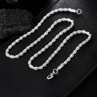 925 Sterling Silver Italian Rope Chain Men s Necklace 4mm - New