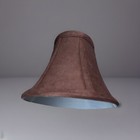  2 Pack  Aspen Creative Small Dark Brown Bell Clip On Suede Fabric Lamp Shade