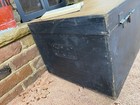 Old Antique Pine Chest  Vintage Wooden Storage Trunk  Blanket Box  Coffee Table 