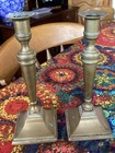 Pair Of Antique Brass Candlesticks Victorian