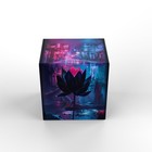 Tcg mtg Commander 100  Card Art Deck Box With Storage  cyberpunk Black Lotus 