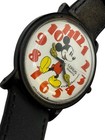 Vintage Disney Lorus Mickey Mouse Watch Red Numerals Black Band New Battery
