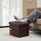 Bsketa Storage Ottoman Foot Rest Stool  Small Leather Storage Ottomans Bench  Fo