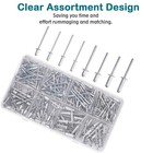 Pop Rivets Assortment Kit - 200 Pcs Aluminum Blind Rivets 8 Sizes