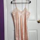 Vintage Pink Satin Lace Chemise