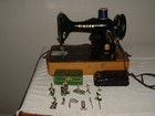 Vintage 1955 Singer 99k Portable Sewing Machine W case Accessories Works