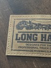 Long Haul Brand Truck Driver Leather Patch Rare Sew On Vtg 3    Usa Professional