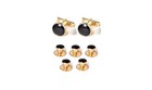New Gold Black Tuxxman Tuxedo Cuff Links Shirt 5 Studs Formal Set Tux Tuxxman