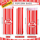 Sherr 1000 Pcs 2oz Popcorn Bags Bulk Carnival Circus Party Favors Red White 
