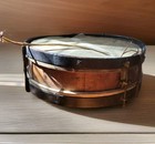 Antique Lyon And Healy  Snare Drum Maple Hoops Calfskin Heads Tension Rod 5 Rods