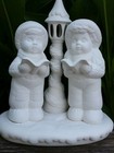 Carolers   Lamppost 12  T Set 4 Piece Dona s Molds Ceramic Bisque Ready To Paint