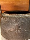 Antique Japanese Cast-iron Kettle Tetsubin Horse No Lid Makers Mark Not Legible