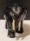 Vintage Hand Carved Ebony Wood Elephant Figurine African Safari 3 