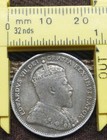 1909 Canadian  925 Sterling Silver 25-cents Coin  Canada 25c  Edward Vii  Km 11