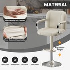 Set Of 3 Beige Counter Chairs With Backs     Adjustable Swivel High Chairs For    