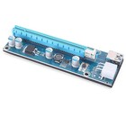 Pci-e Express Usb3 0 1x To 16x Extender Riser Card Adapter Sata  H6 Power Cable