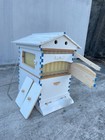 Auto Honey Bee Hives Painted White Bee Boxes   7 Beekeeping Frames   Hive Stand