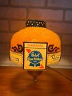 Vintage Pabst Blue Ribbon Beer Wall Sconce Light Rotating Inner Shade Spinner