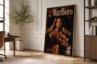 Vintage Marlboro Poster Retro Cigarette Ad Wall Art Noir Fashion Print Decor