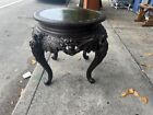 Large Antique Japanese Meiji Period Carved Center Table