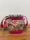 Craft Tote Organizer Caddy Sewing Floral Canvas With Handles