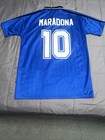 Maradona Argentina 1994 Away  10 Retro World Cup Afa Football Jersey T Shirt L