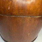 Genuine Late 19th early 20th Antique Chinese Handmade Elm Wood Rice Bucket 17 5   