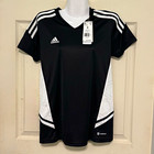 Adidas Condivo 22 Soccer Jersey Women   s Small Black White Aeroready Nwt