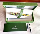 Montegrappa Fortuna Fountain Pen     Stainless Steel B Nib Super Rare Boxed Italy