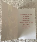 Unused Christmas Boy Girl Cat Peek Eva Rockwell Vtg Greeting Card 1950s 1960s