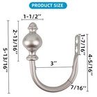 Kowibcl 4pcs Curtain Holdbacks - Wall Mounted Drapery Tiebacks Satin Nickel