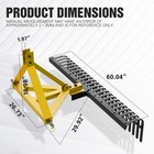 60  Heavy-duty Landscape Rake For Tractors  3 Point Rock Rake With 360   Rotation