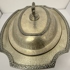 Vintage International Silver Epns Hammered Covered Serving Dish 12   