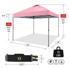 Crown Shades 10 X 10 Foot Instant Canopy Tent  Portable Shelter  Pink  used 