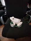   Majolica Italian White Cracked Glaze  Frog On Lily Pad Garden Statue 7lb
