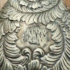 Ornate Victorian Silver Flask Repouss   Designs Antique 5   