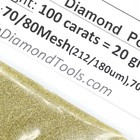 Techdiamondtools Diamond Powder 70 Grit 212-180 Microns  25 Cts   5 Grams
